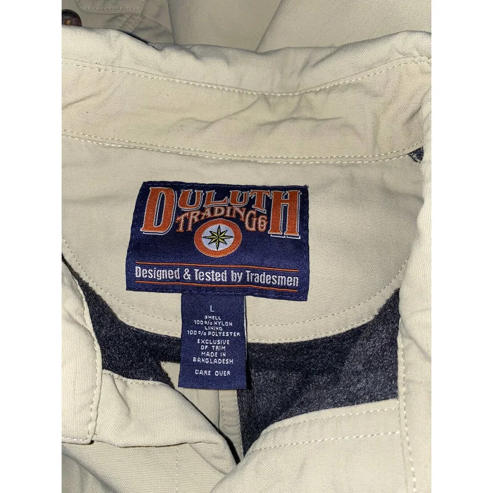 Duluth Trading Hanger Bender Fire Hose Fleece Lined Shacket‎ Nylon Jacket Large